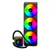 Rampage INFINITE V360 AIO kvapalinový CPU chladič 360mm ARGB, digitálny displej teploty, čierny