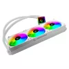 Rampage INFINITE V360 All-in-One kvapalinový CPU chladič 360mm ARGB, ukazovateľ teploty, biely