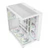 RAMPAGE SEALITE-WHITE Mid-Tower PC skriňa s tvrdeným sklom, 7x ARGB PWM ventilátorov, biela