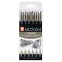 Sakura Pigma Micron fineliner sada 6 ks čierna