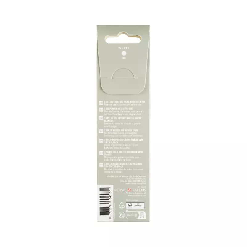 Sakura Gelly Roll Retractable Classic gélové pero transparentné 0,45 mm biely atrament