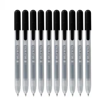 Sakura 9+1 Free Gelly Roll Retractable Classic gélové pero transparentné 0,4 mm čierny atrament balenie 10 ks