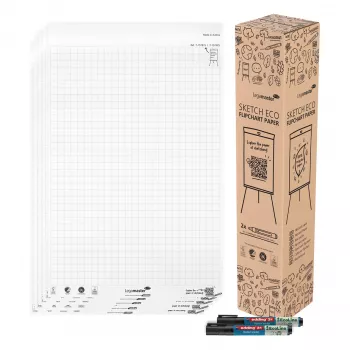LEGAMASTER Sketch Eco papierový blok vysoko biely A2 balenie 5 ks