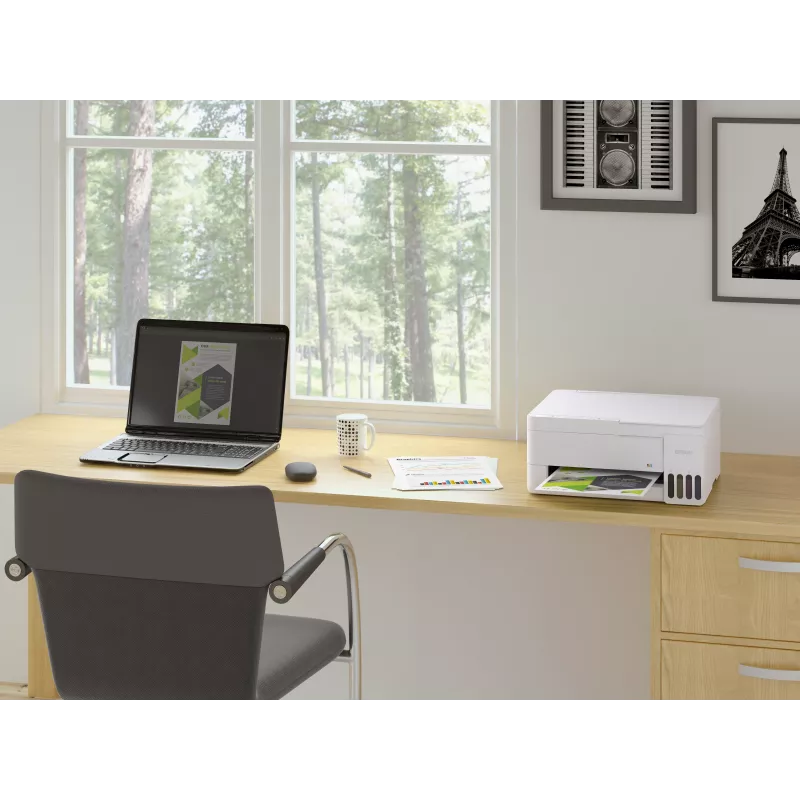 Epson EcoTank L3356 multifunkčná atramentová tlačiareň, farba, A4, 33 ppm, USB, Wi-Fi, biela