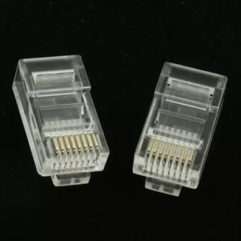 Gembird LC-8P8C-002/50 RJ-45 modulárny konektor, transparentný, pozlátený, balenie 50 ks