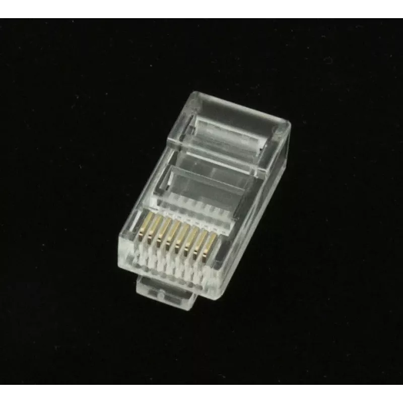 Gembird LC-8P8C-002/50 RJ-45 modulárny konektor, transparentný, pozlátený, balenie 50 ks