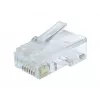 Gembird LC-8P8C-002/50 RJ-45 modulárny konektor, transparentný, pozlátený, balenie 50 ks