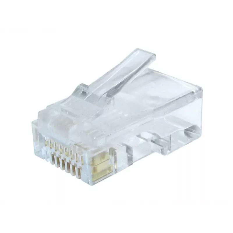 Gembird LC-8P8C-002/50 RJ-45 modulárny konektor, transparentný, pozlátený, balenie 50 ks
