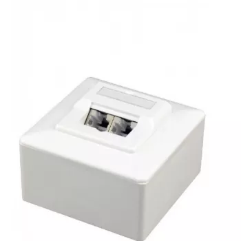 Gembird Cablexpert MWS-2S6-01 zásuvka s RJ45 Cat.6 podomietkovým krytom biela