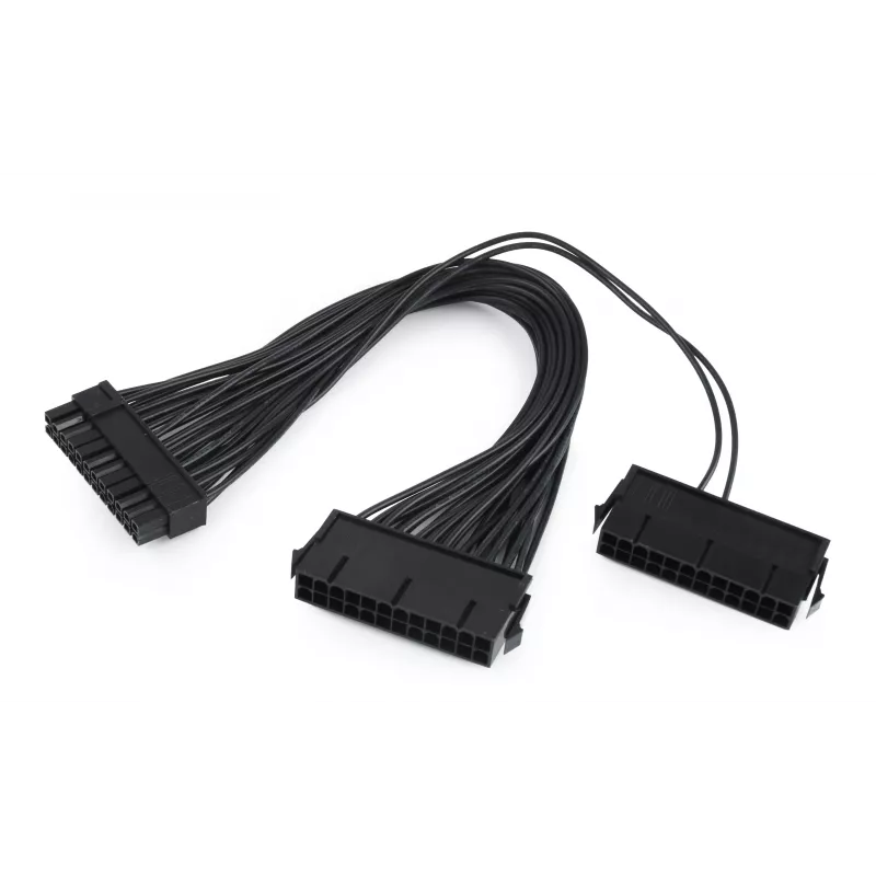 GEMBIRD CC-PSU24-01 24-pin ATX predlžovací napájací kábel, samec na samicu, 30 cm, čierna