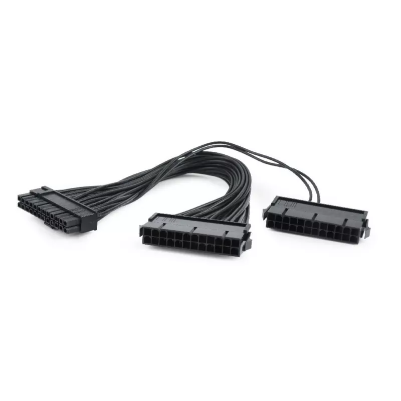 GEMBIRD CC-PSU24-01 24-pin ATX predlžovací napájací kábel, samec na samicu, 30 cm, čierna