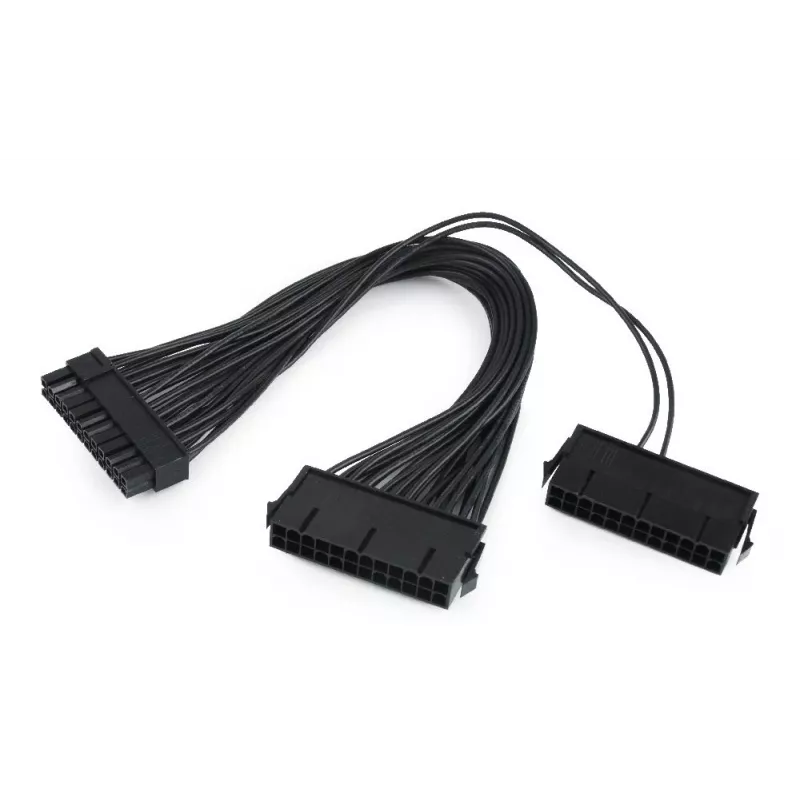 GEMBIRD CC-PSU24-01 24-pin ATX predlžovací napájací kábel, samec na samicu, 30 cm, čierna