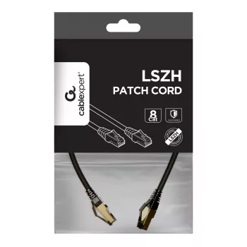 GEMBIRD PP8-LSZHCU-BK-0.5M S/FTP Cat.8 LSZH patch kábel čierny 0,5m
