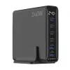 Gembird TA-UC-2A4C-PD240-01-BK 6-portová USB nabíjačka 240W GaN čierna