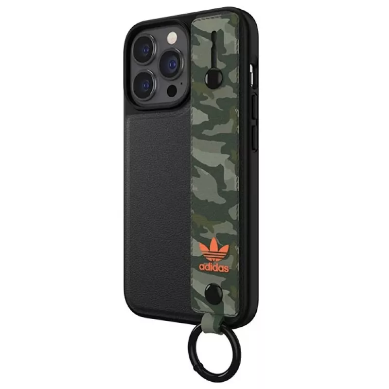 Adidas OR Hand Strap puzdro pre iPhone 13 Pro/13 6,1 palca čierno-zelené