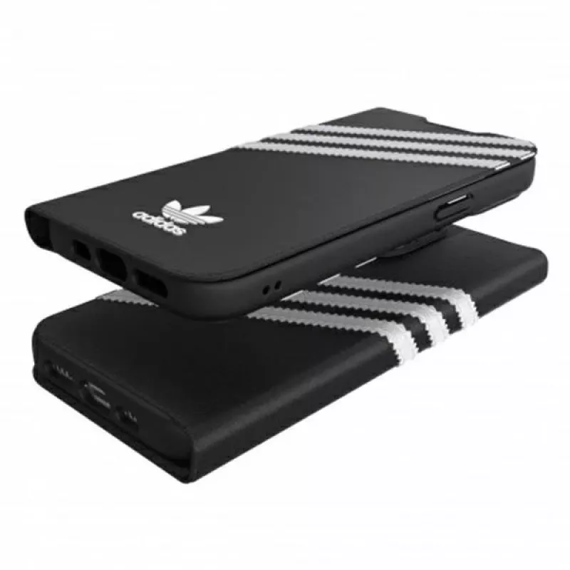 Adidas Originals Booklet puzdro PU pre iPhone 13 Pro / 13 6,1 palca čierna/biela