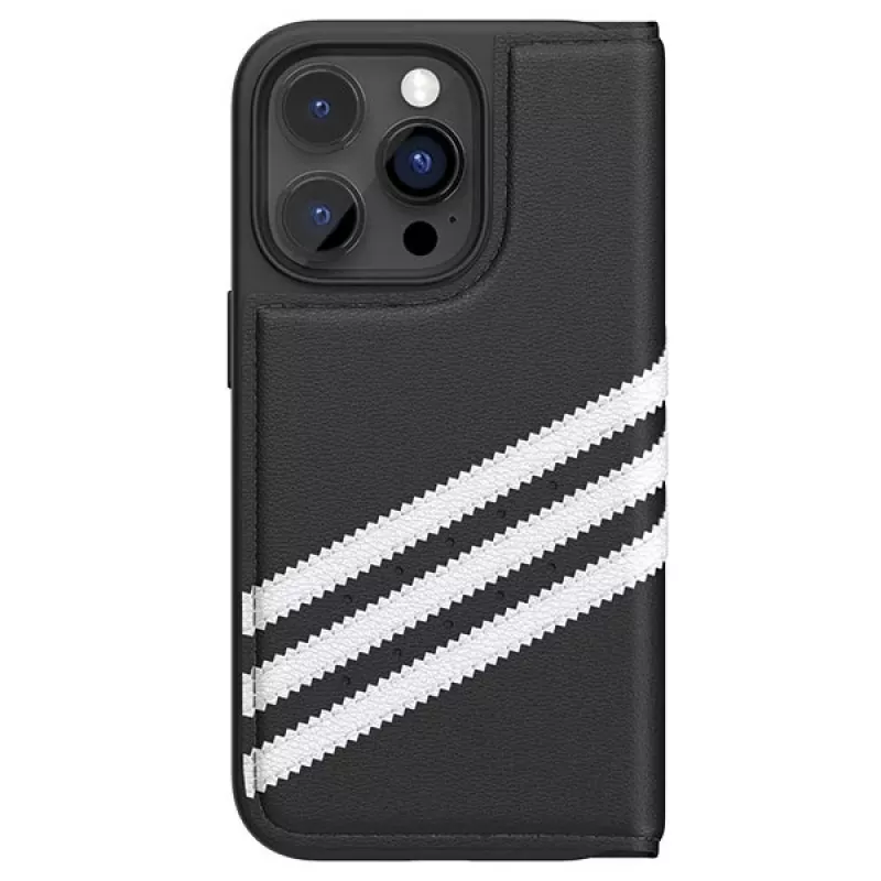 Adidas Originals OR Booklet puzdro PU pre iPhone 14 Pro čierna/biela