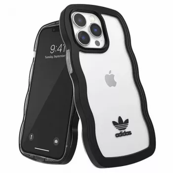 Adidas OR Wavy puzdro pre iPhone 13 Pro / iPhone 13 6,1 palca čierna transparentná