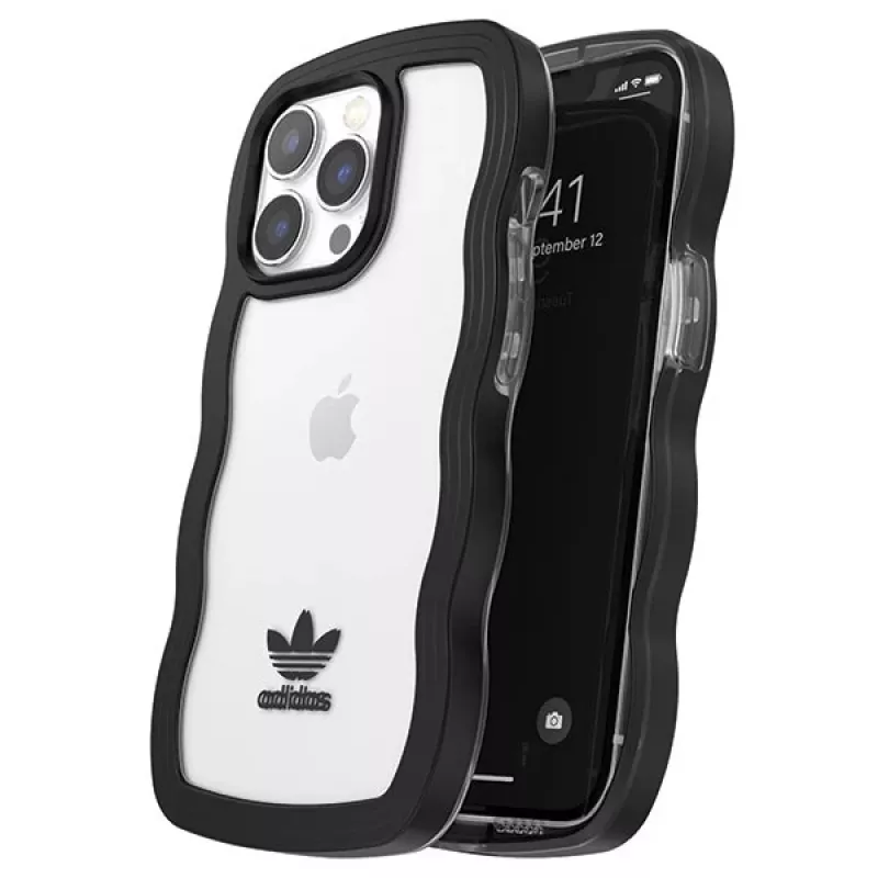 Adidas OR Wavy puzdro pre iPhone 13 Pro / iPhone 13 6,1 palca čierna transparentná