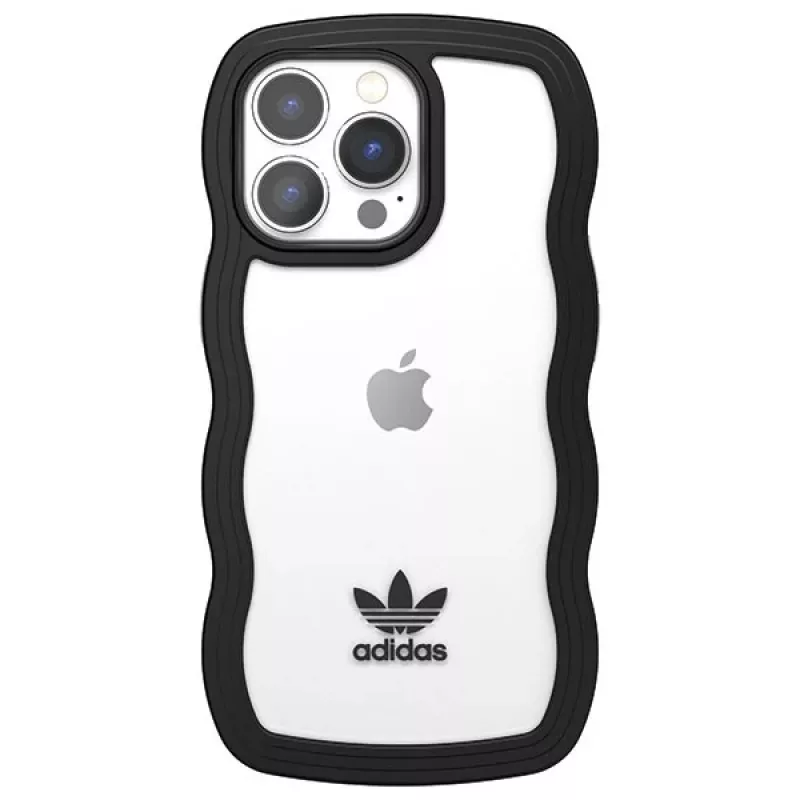 Adidas OR Wavy puzdro pre iPhone 13 Pro / iPhone 13 6,1 palca čierna transparentná