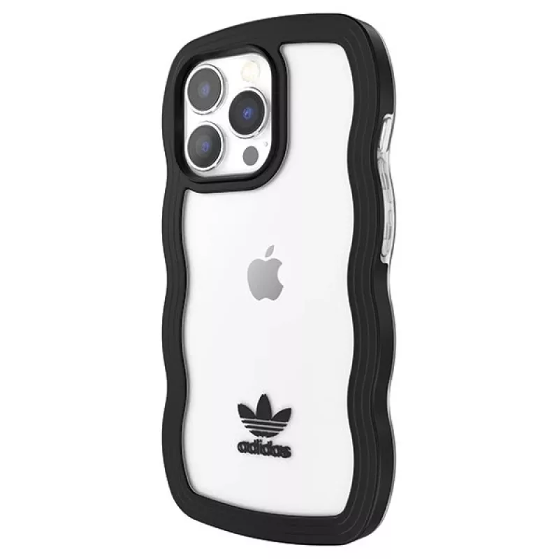 Adidas OR Wavy puzdro pre iPhone 13 Pro / iPhone 13 6,1 palca čierna transparentná