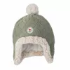Lodger dvojvrstvová zimná fleece čiapka elm sage green 1-2 roky