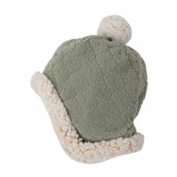 Lodger dvojvrstvová zimná fleece čiapka elm sage green 1-2 roky