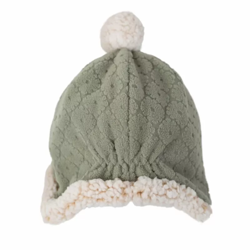 Lodger dvojvrstvová zimná fleece čiapka elm sage green 1-2 roky