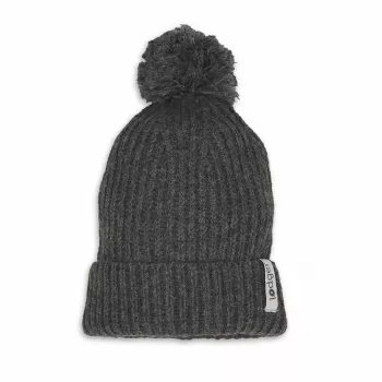 Lodger 100% merino vlna detská čiapka Graphite Pigeon 6-12 mesiacov