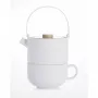 Bredemeijer Umea Tea-for-One Set biela s bambusovým viečkom