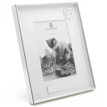 Zilverstad rám na fotografie s labkou 10x15 kovový na výšku strieborný