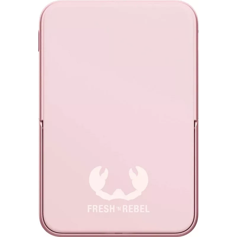 FRESH'N'REBEL bezdrôtová indukčná nabíjačka 5000 mAh pastelovo ružová