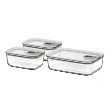MEPAL EasyClip sada nádob na potraviny, Nordic Green, 3-dielna (2x 0,7 l, 1x 1,5 l)