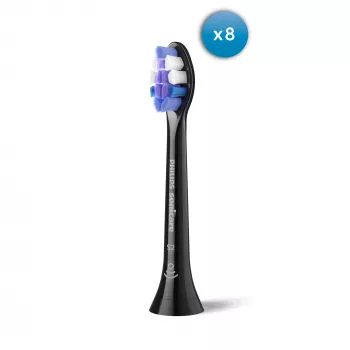 Philips Sonicare S2 Sensitive HX6058 náhradné hlavice kefky 8 kusov čierne