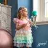 Souza! Fenne dúhový princeznovský tylový kostým šaty pre dievčatá 3-4 roky