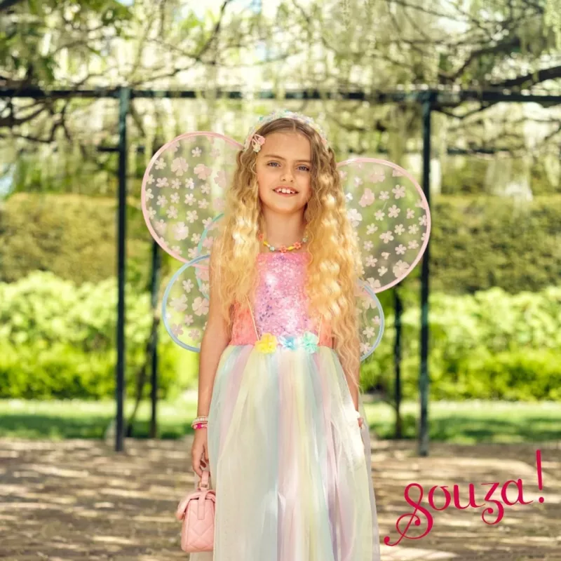 SOUZA! Fairy Butterfly kostýmová sada Flora šaty a krídla 8-10 rokov