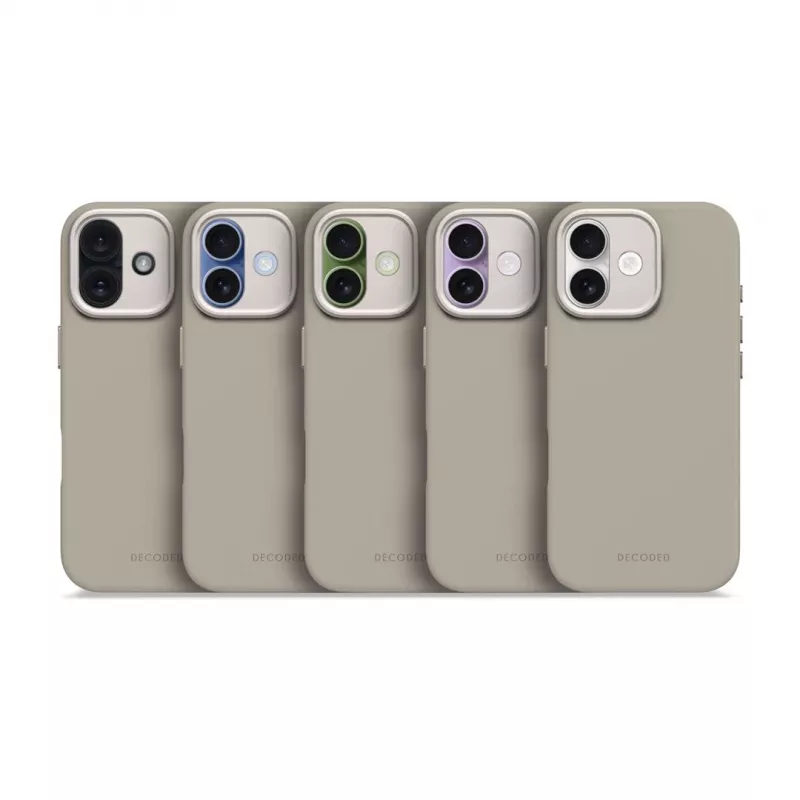 Decoded Antimikrobiálny silikónový zadný kryt pre iPhone 17 kompatibilný s MagSafe Soft Taupe