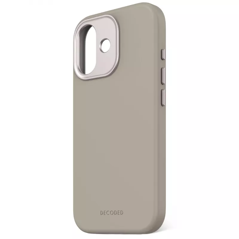 Decoded Antimikrobiálny silikónový zadný kryt pre iPhone 17 kompatibilný s MagSafe Soft Taupe