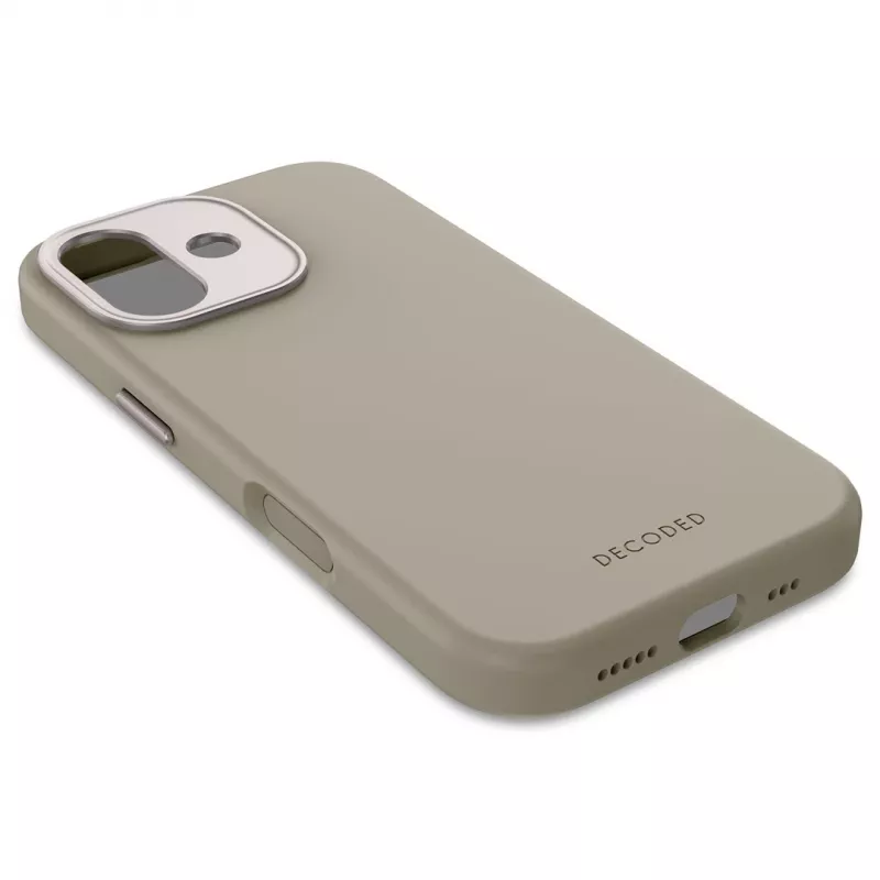 Decoded Antimikrobiálny silikónový zadný kryt pre iPhone 17 kompatibilný s MagSafe Soft Taupe