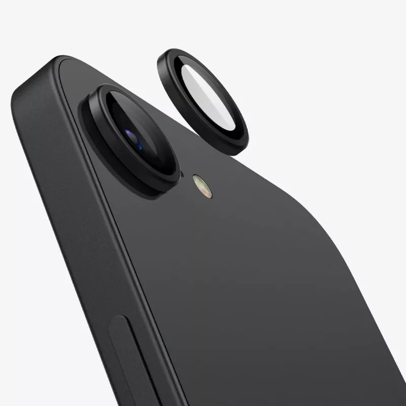 Spigen Optik Pro Glas.tR EZ Fit ochrana kamery 2-pack pre iPhone 16E/17E čierna