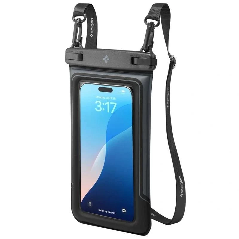 SPIGEN A611P univerzálne vodotesné plávajúce puzdro 2-pack matná čierna