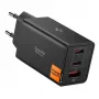 Spigen Essential EE673EU 67W GaN 3-portový USB-C/USB-A nástenný nabíjací adaptér čierny
