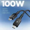 Spigen EB10010CC Essential USB-C na USB-C kábel 100W 1m čierny