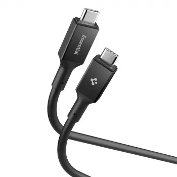 SPIGEN EB24012CC Essential USB-C na USB-C kábel 240W 120cm čierny