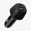 Spigen Essential EV1133 3-portová auto nabíjačka 113W čierna s 100W USB-C káblom 1m