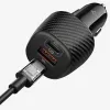 Spigen Essential EV1133 3-portová auto nabíjačka 113W čierna s 100W USB-C káblom 1m