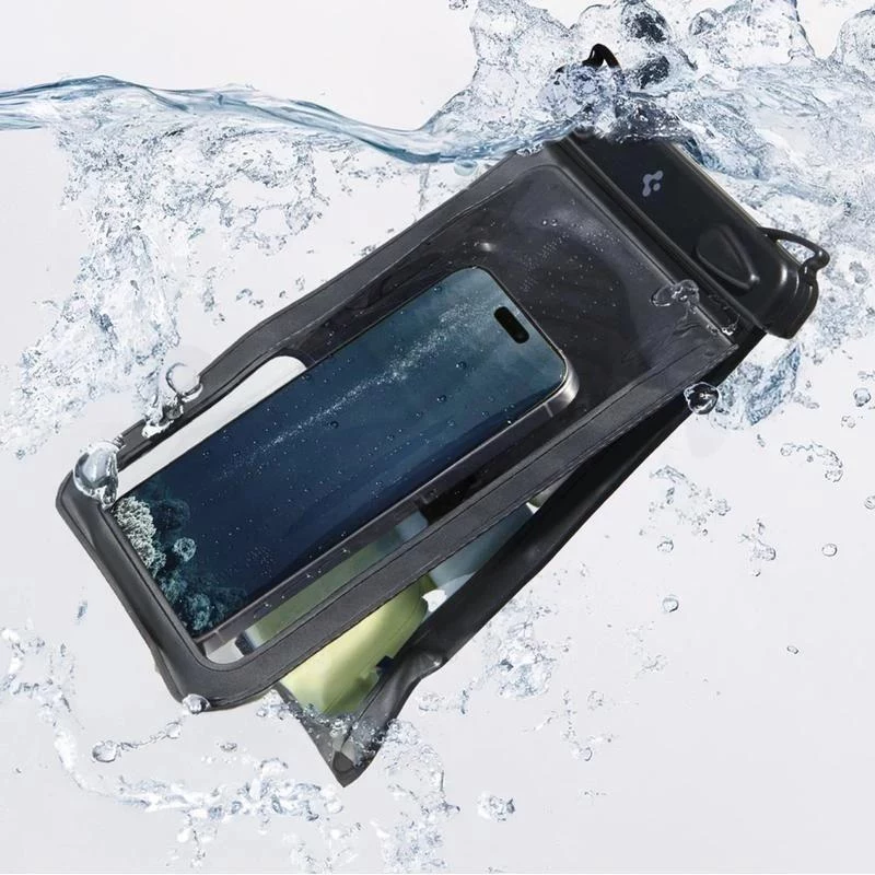 SPIGEN A603 univerzálne vodotesné puzdro čierne