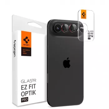Spigen Optik Pro L-Series Glas.tR EZ Fit Ochrana kamery 2-balenie pre iPhone Air, čierna/červená, AGL09864
