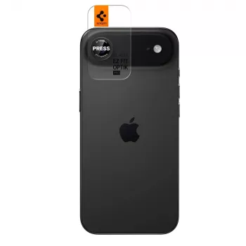 Spigen Optik Pro L-Series Glas.tR EZ Fit Ochrana kamery 2-balenie pre iPhone Air, čierna/červená, AGL09864