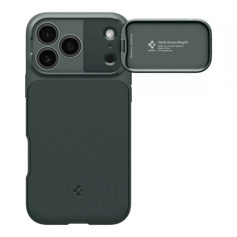 Spigen Optik Armor MagFit puzdro pre iPhone 17 Pro Max, kompatibilné s MagSafe, Abyss Green (ACS09901)